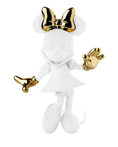 Minnie Welcome LD Studio White & Gold 12"