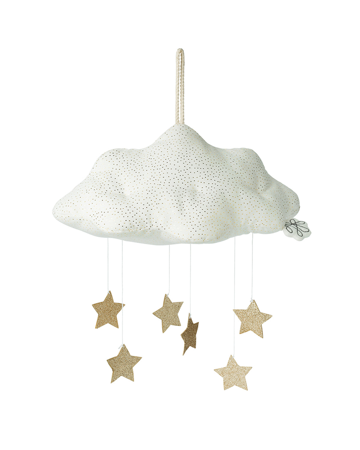 Plush PICCA LOULOU CLOUD Corduroy White with stars 13
