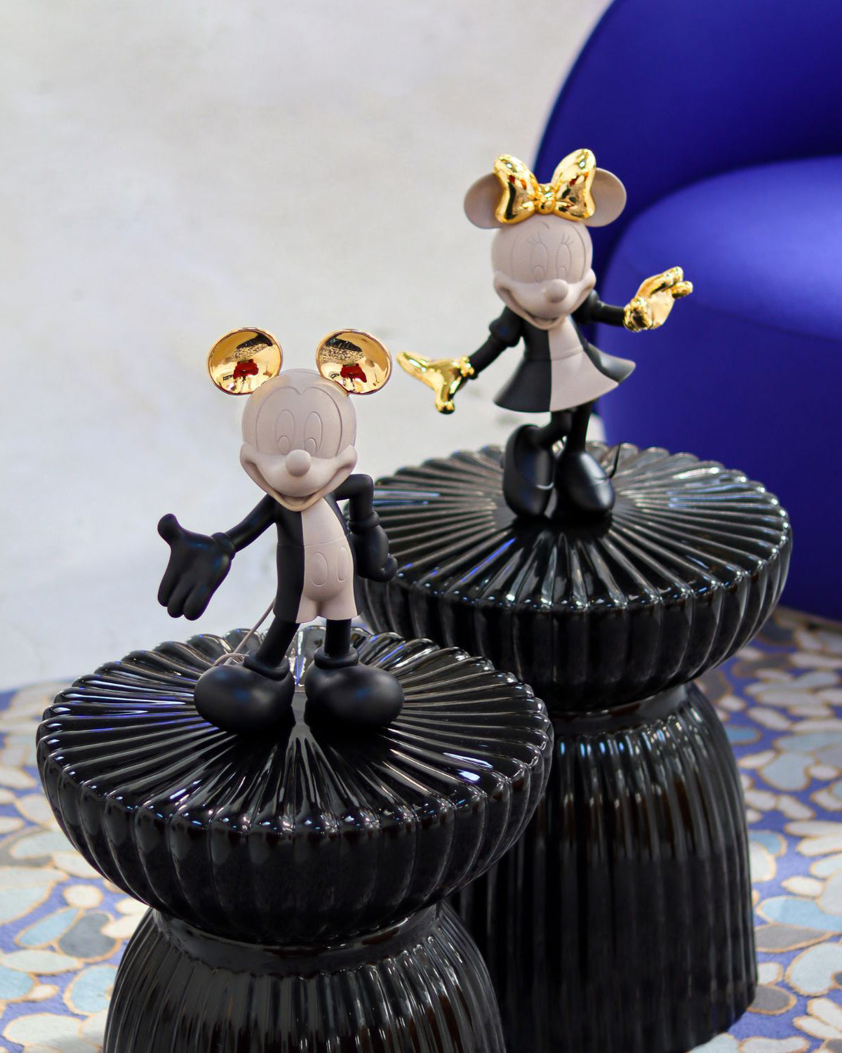 Mickey Mouse HOPPEN Taupe, Black & Gold 12"