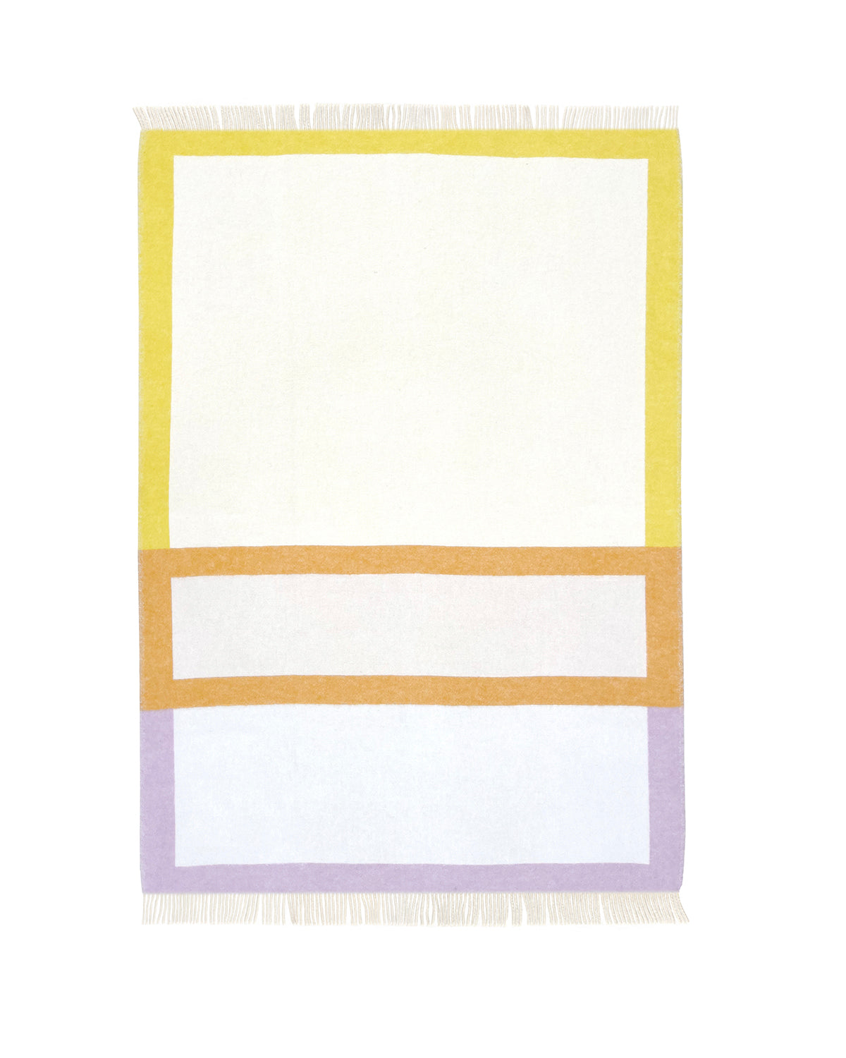 Blanket COLOR BLOCK No. 1 Lilac / Yellow and Orange 4.25 x 6.5ft