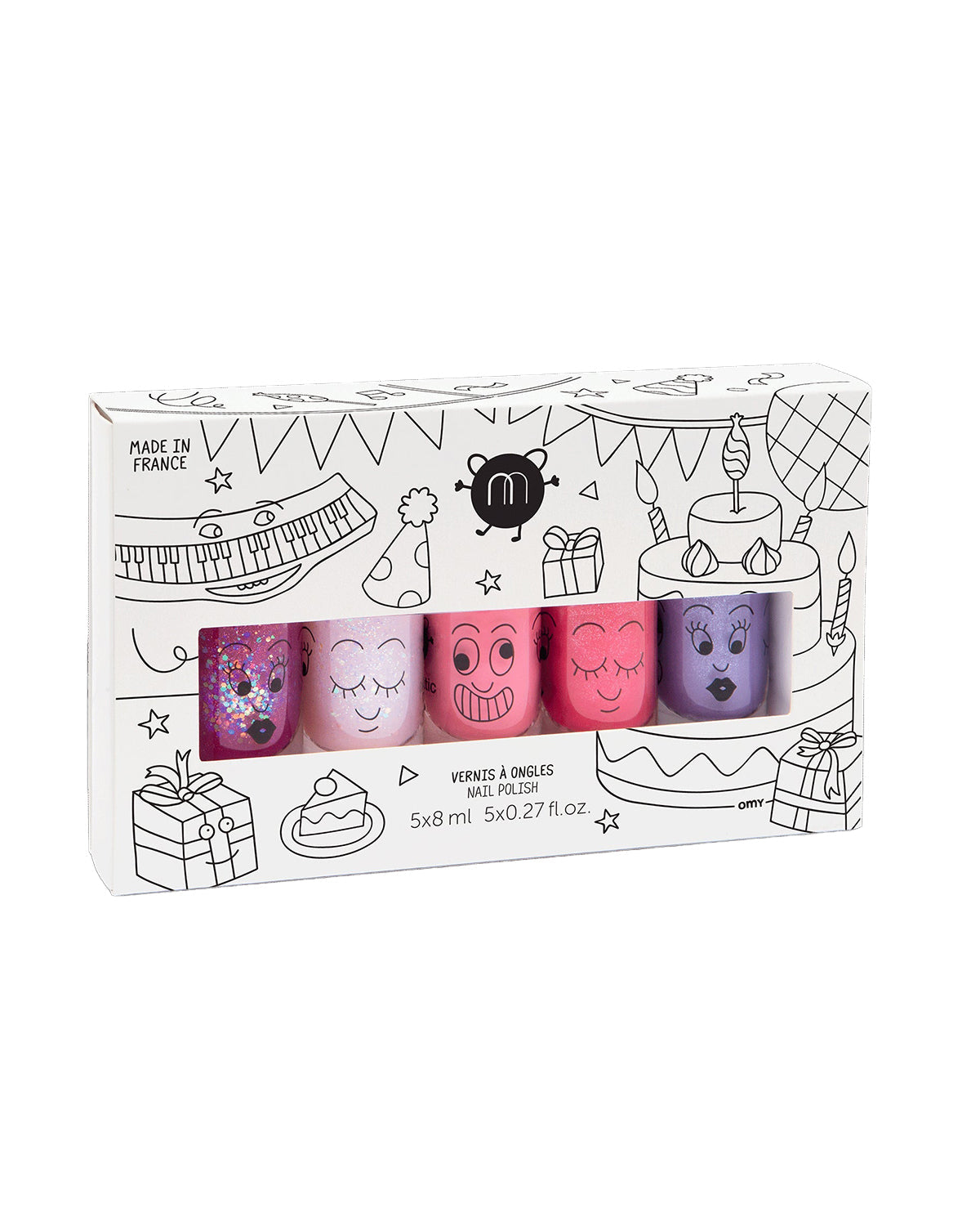 Nailmatic Nailpolish for Kids Set of 5 PARTY