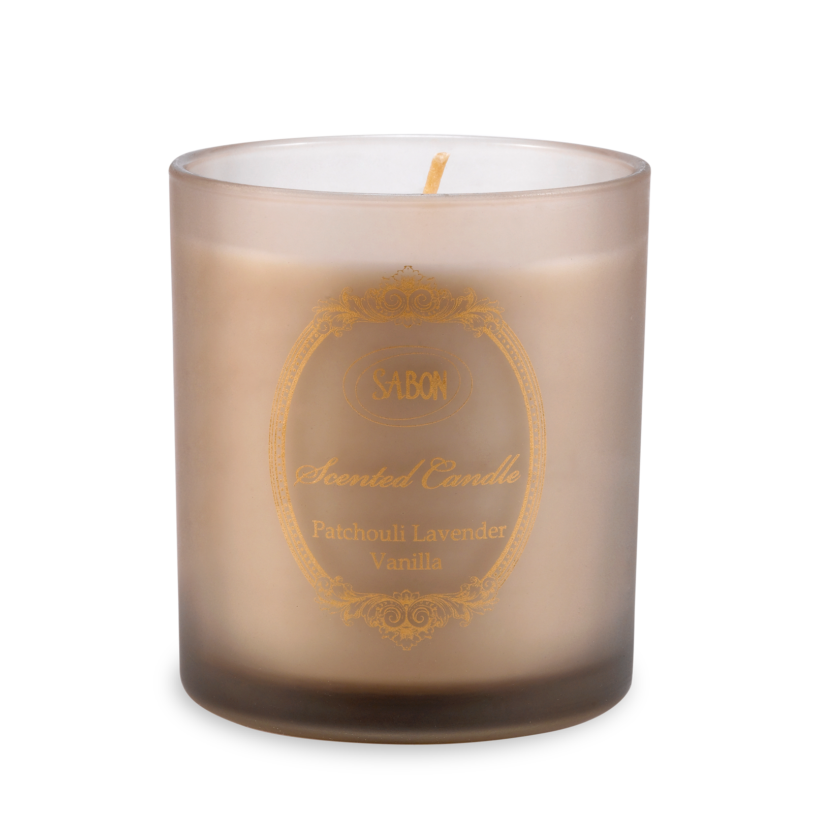 Glass Candle Patchouli Lavender Vanilla Large