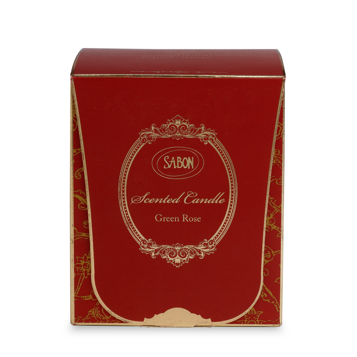 Glass Candle Green Rose