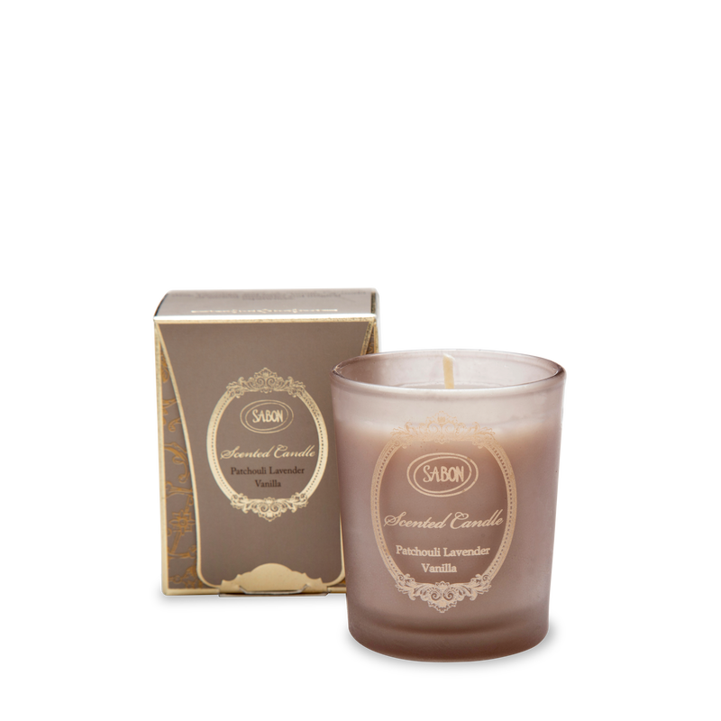 Mini Glass Candle Patchouli Lavender Vanilla