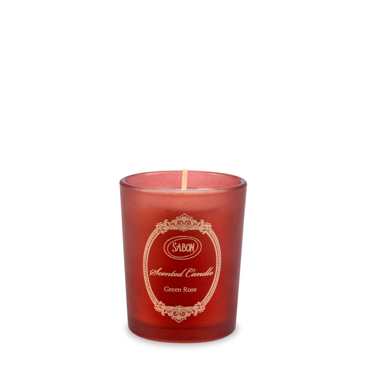 Mini Glass Candle Green Rose