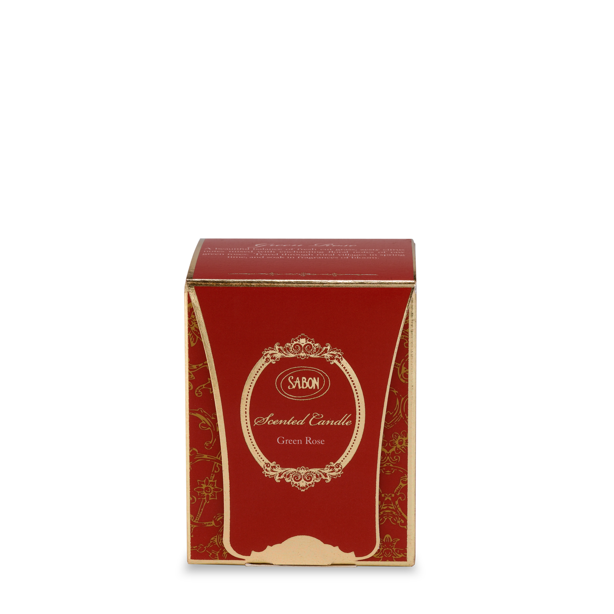 Mini Glass Candle Green Rose