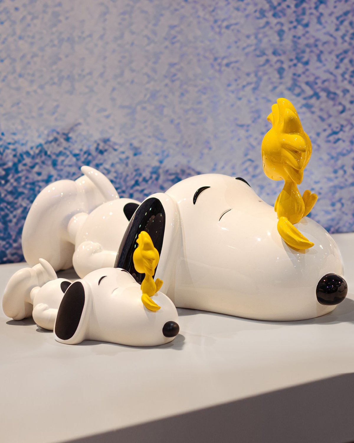 Snoopy & Woodstock PEANUTS Black, White & Yellow Original 13in x 7in
