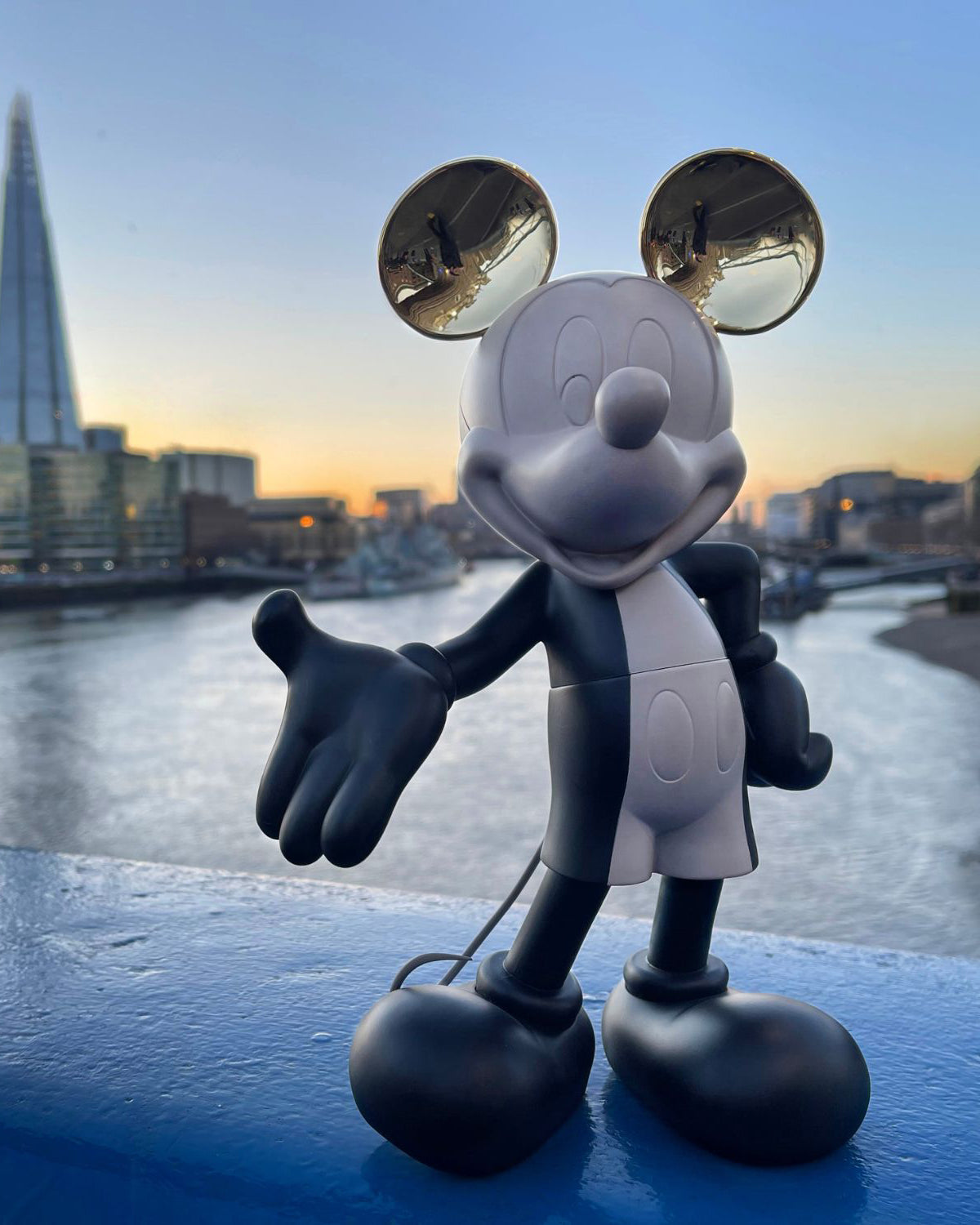 Mickey Mouse HOPPEN Taupe, Black & Gold 12"