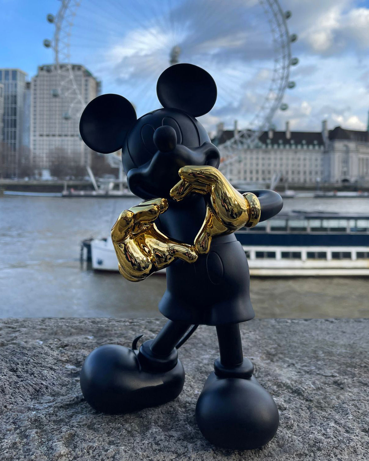 Mickey Mouse WITH LOVE Black & Gold 12"