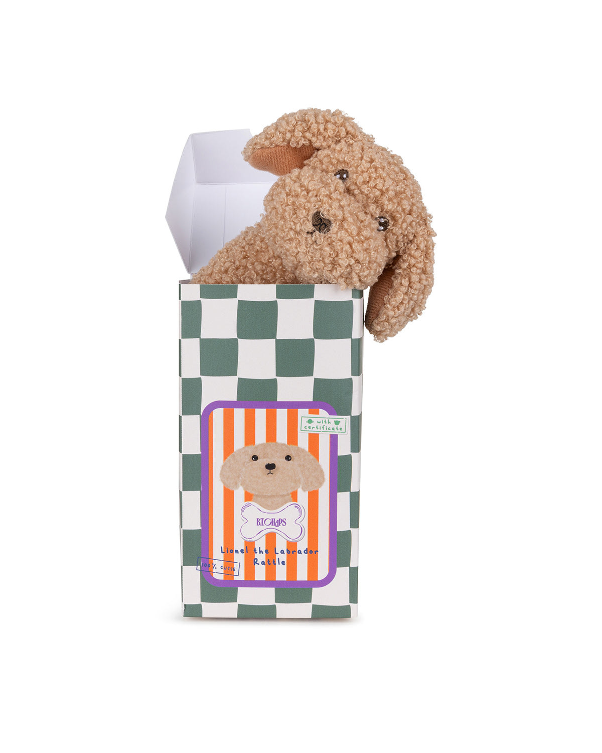 Plush BT CHAPS LIONEL the LABRADOR rattle in Giftbox ECO 5