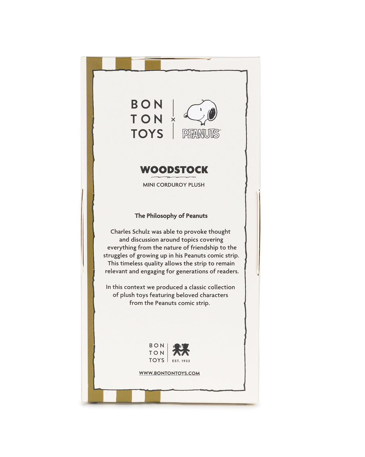 Plush PEANUTS WOODSTOCK Mini Corduroy Warm Yellow in giftbox 6"