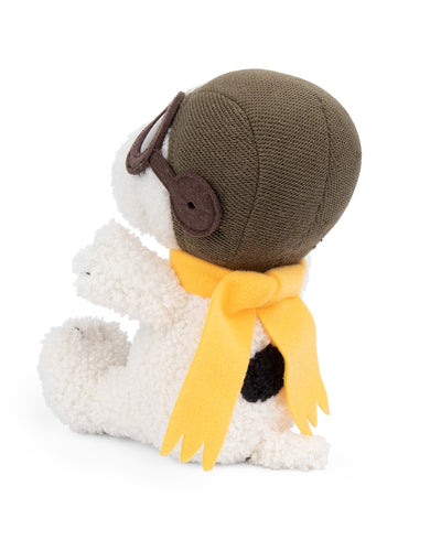 Plush PEANUTS SNOOPY Sitting Flying Ace 8"