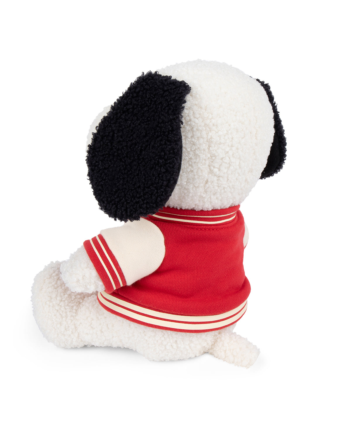 Plush PEANUTS SNOOPY Sitting with Varsity Jacket 10"