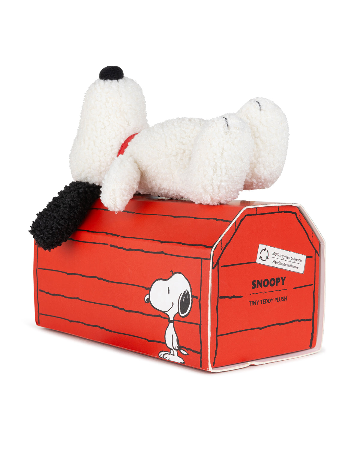 Plush PEANUTS SNOOPY ECO Tiny Teddy Cream in giftbox  7"