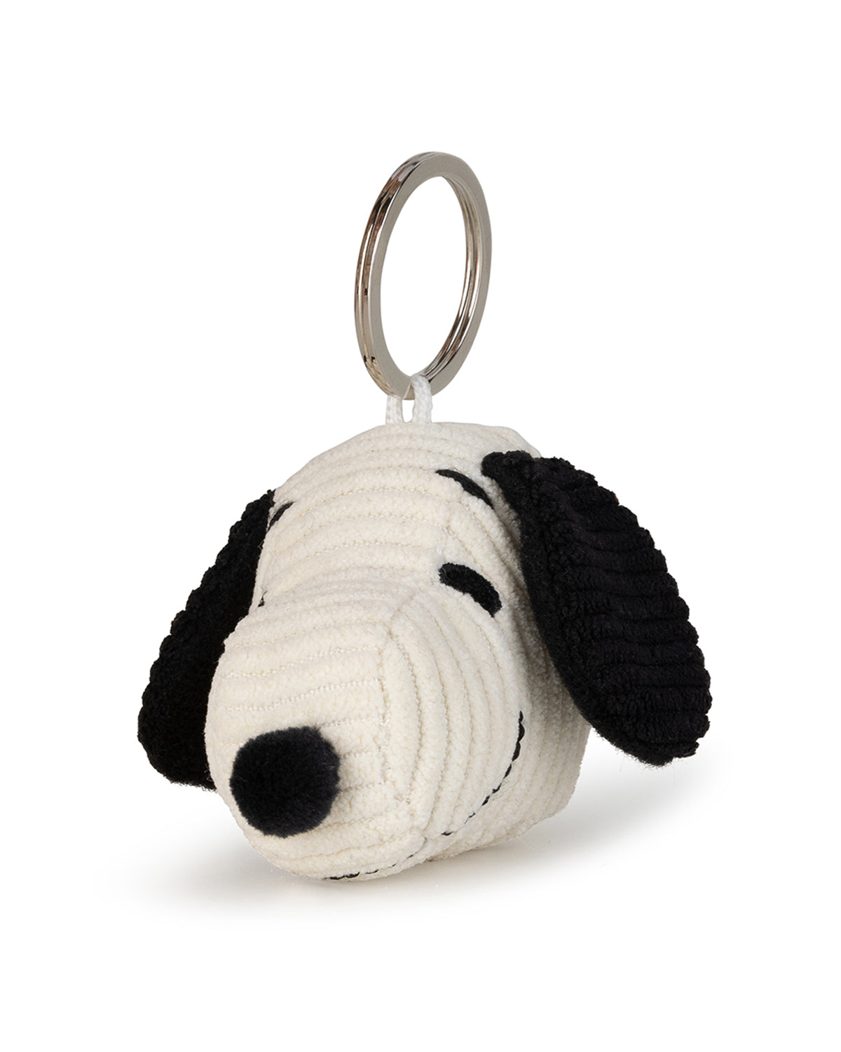 Keychain Plush PEANUTS SNOOPY HEAD Corduroy Cream 2