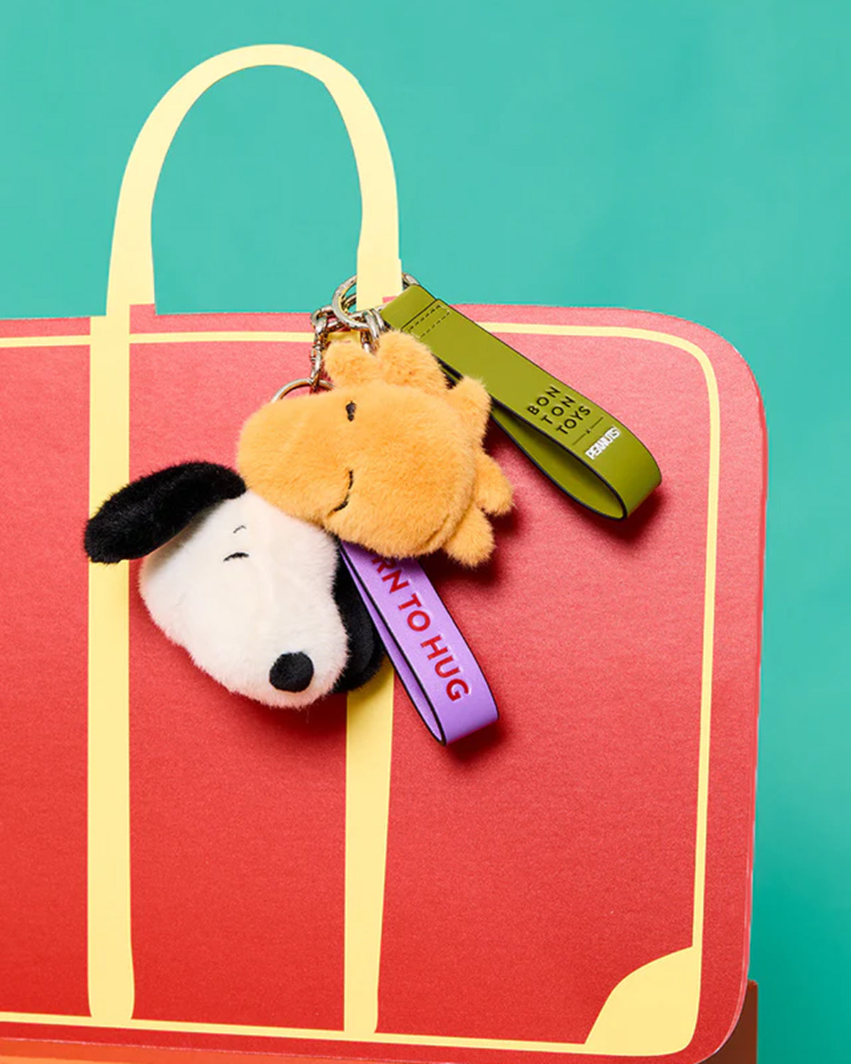 Bag Charm Plush PEANUTS SNOOPY FUZZY ECO Cream 3"