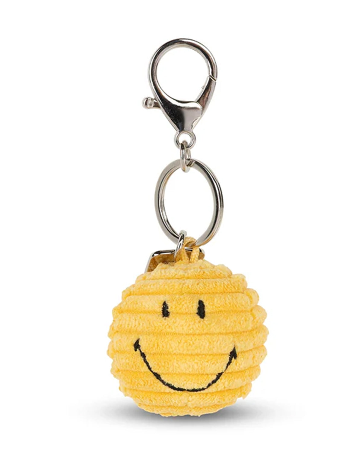 Keychain Smiley ECO Corduroy Yellow 2"