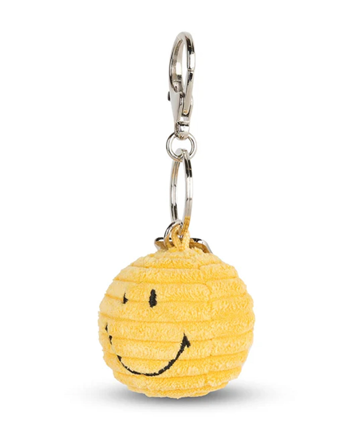 Keychain Smiley ECO Corduroy Yellow 2"