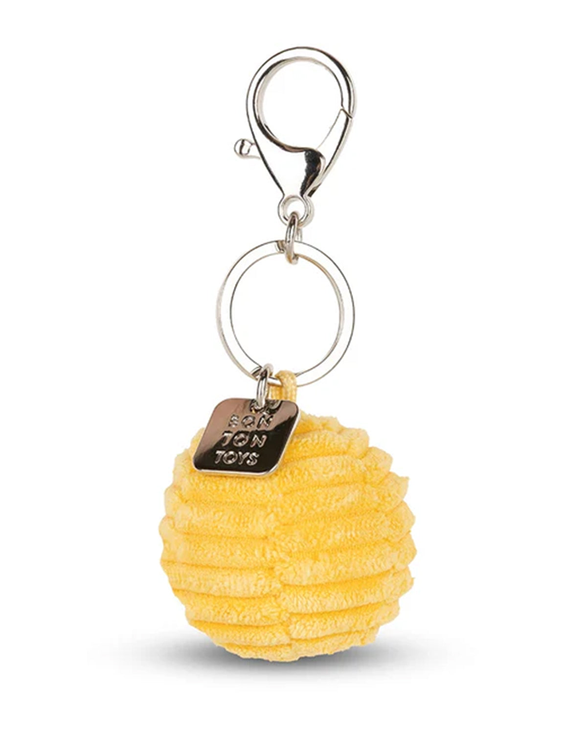 Keychain Smiley ECO Corduroy Yellow 2"