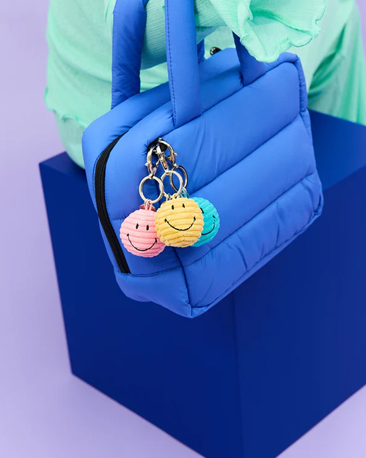 Bon Ton Toys Keycahin Smiley ECO Corduroy Teal 2