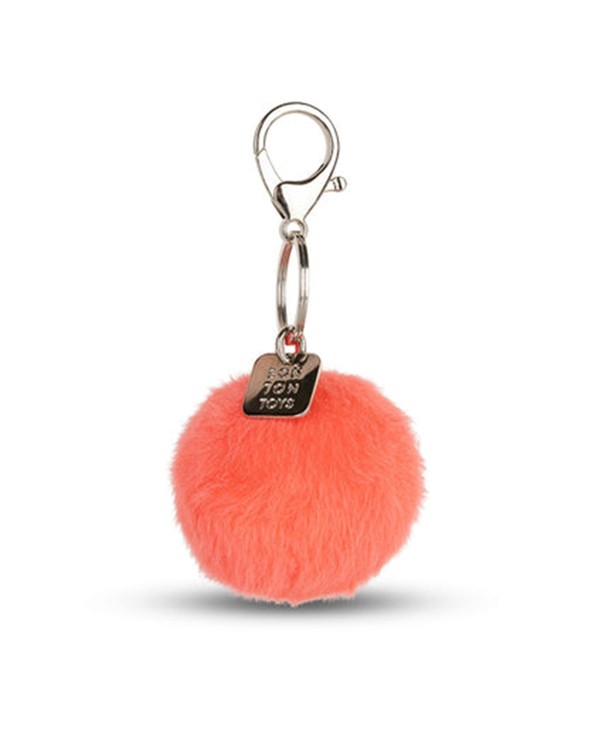 Keychain Smiley ECO Fuzzy Bright Coral  2