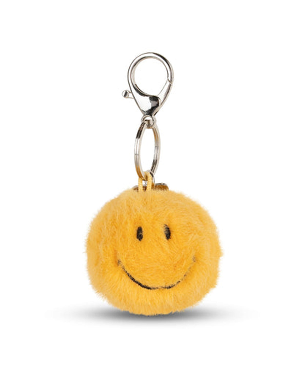 Keychain Smiley ECO Fuzzy Yellow 2"