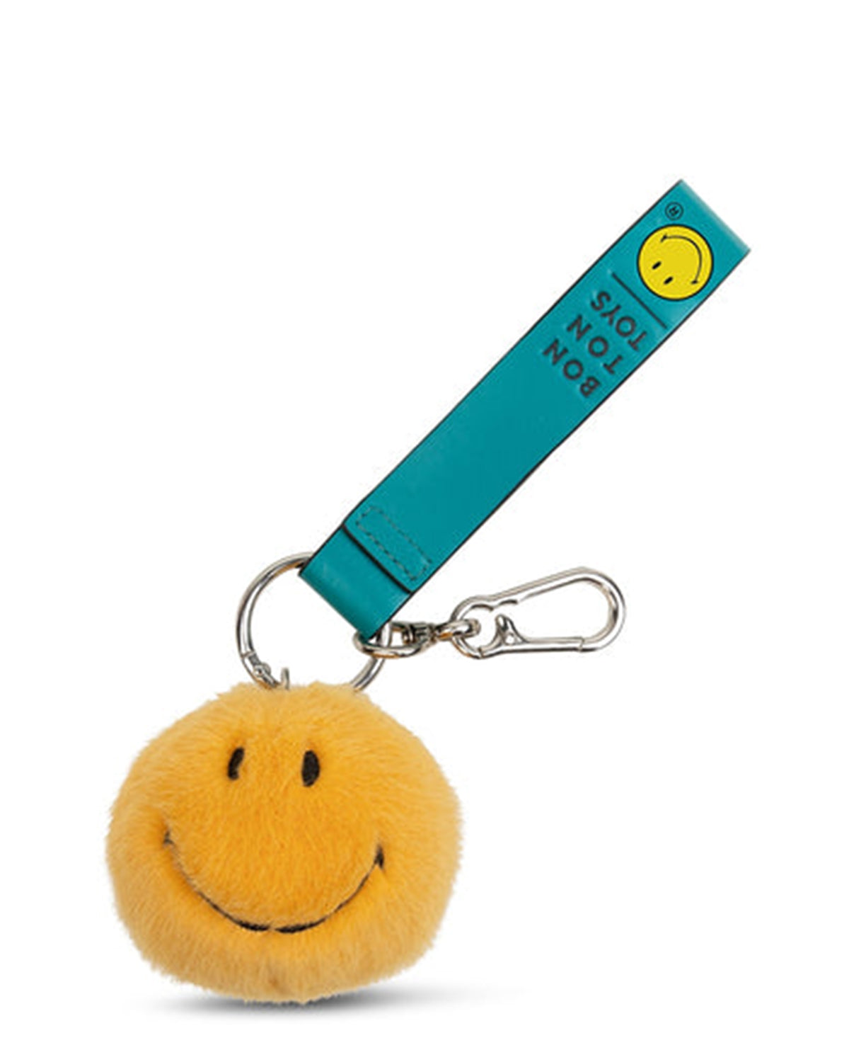 Plush Smiley ECO Fuzzy Bag Charm Yellow 3"