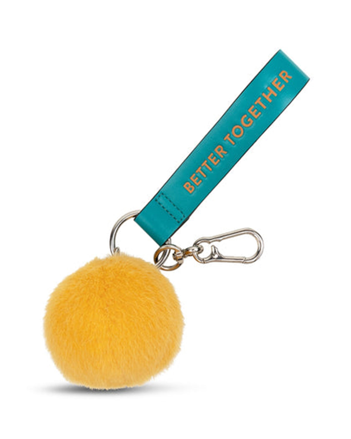 Plush Smiley ECO Fuzzy Bag Charm Yellow 3"