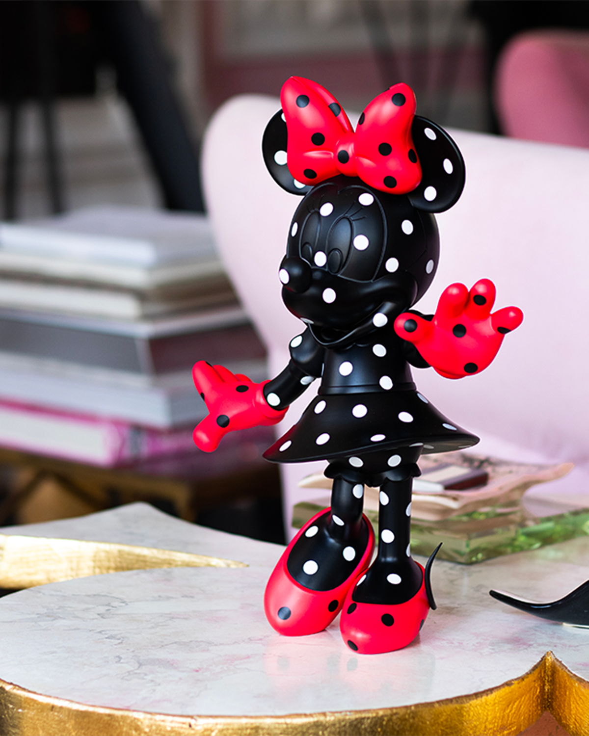 Minnie Mouse POLKA Black & Red 12in