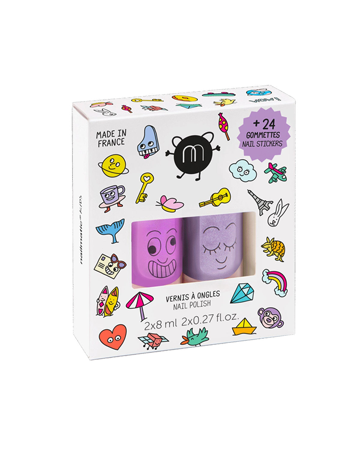 Nailmatic Nailpolish and Nail Sticker Set for Kids WOW