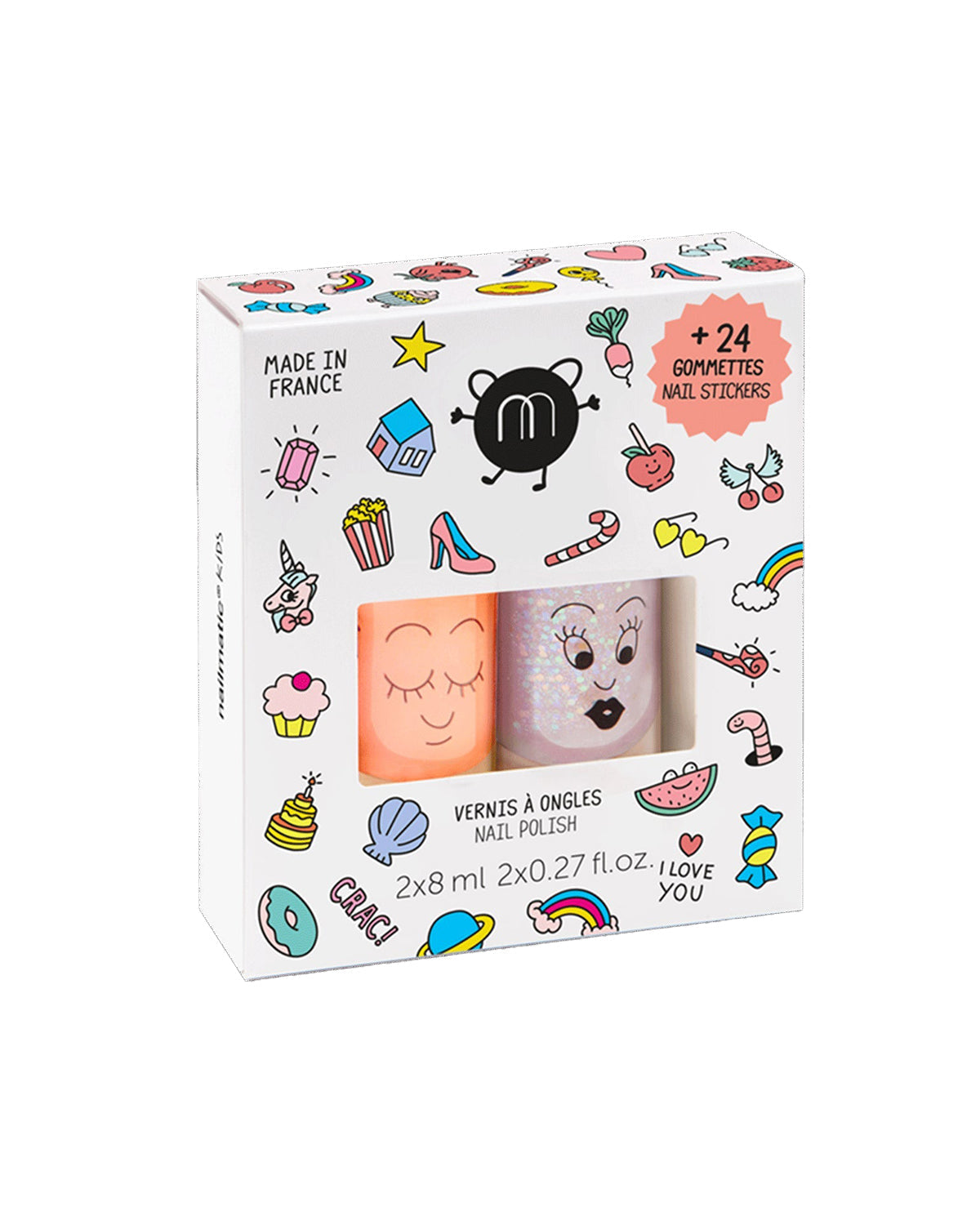 Nailmatic Nailpolish and Nail Sticker Set for Kids CRAC