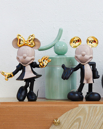 Mickey Mouse HOPPEN Taupe, Black & Gold 12"
