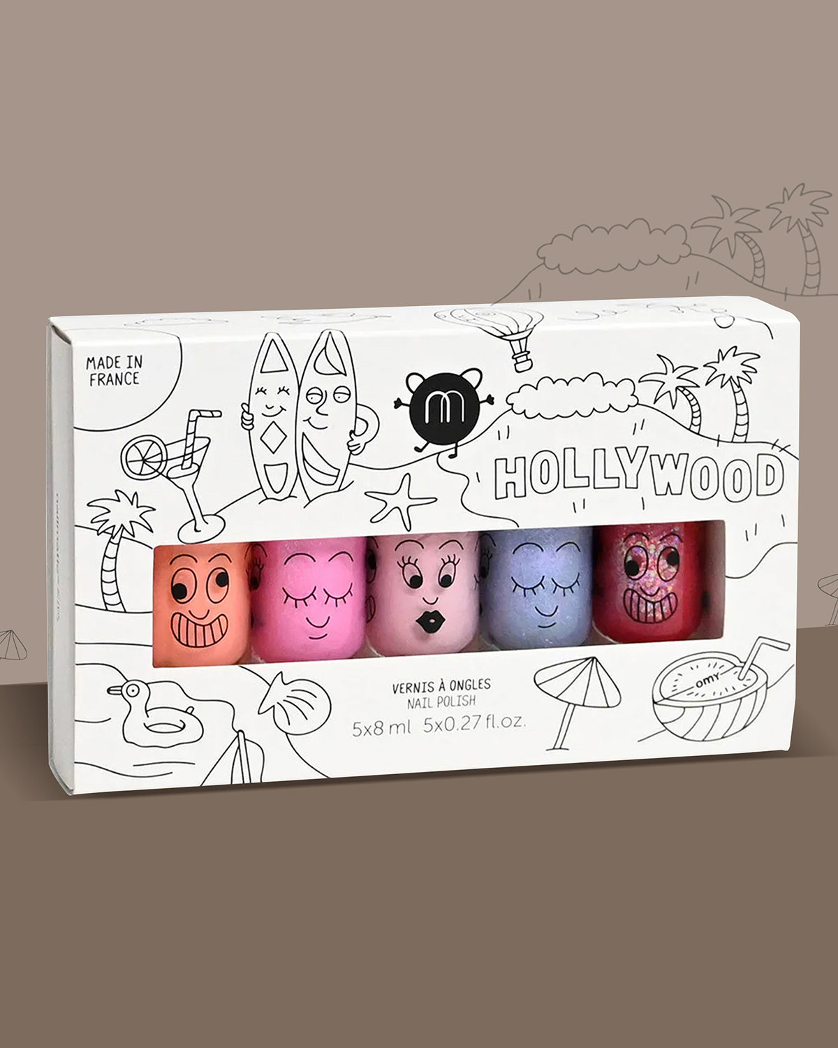 Nail Polish for Kids SET OF 5 FLAMINGO DOLLY BELLA MERLIN SISSI
