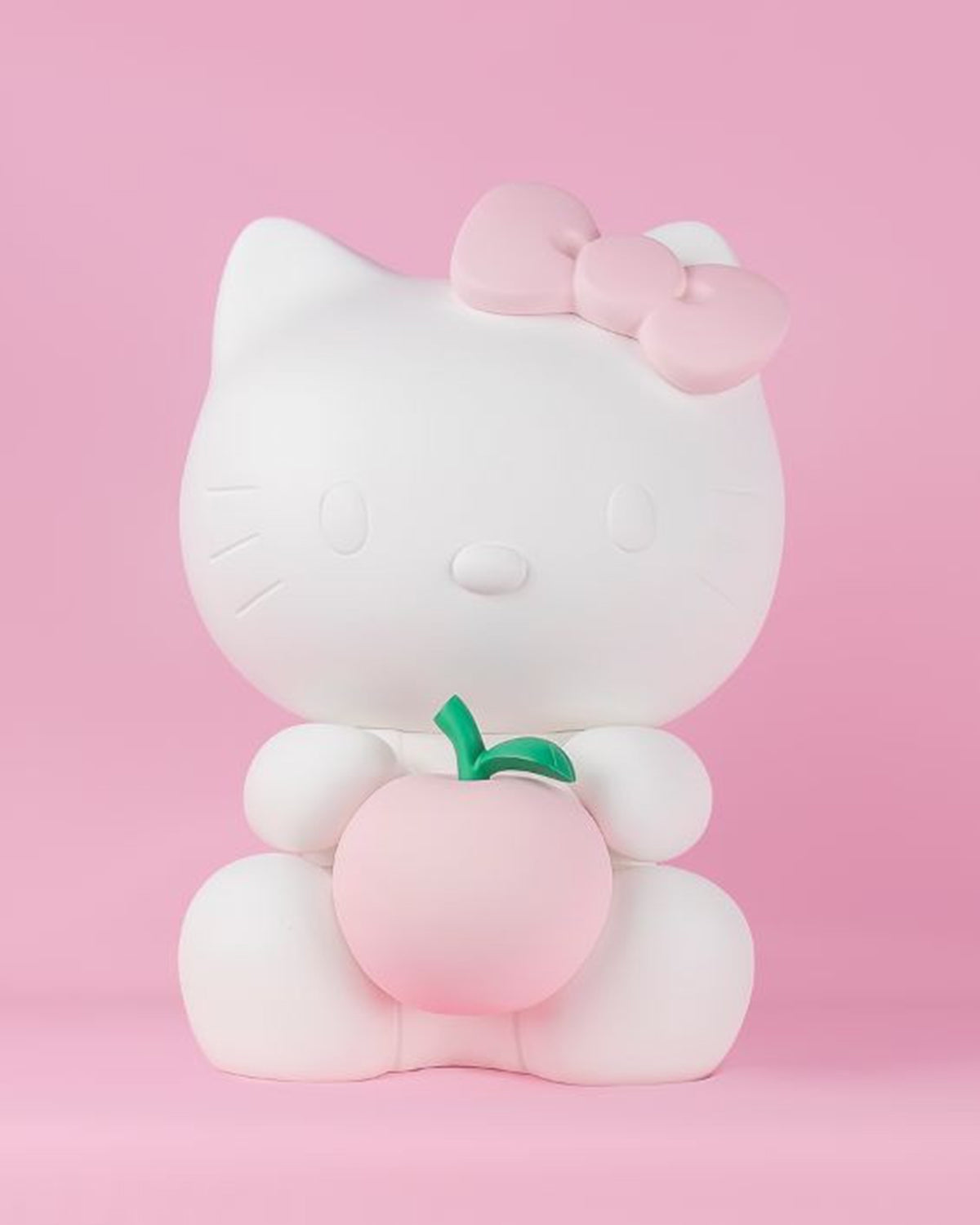 Hello Kitty APPLE Matt White with Pastel Pink Apple 10"