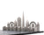 Skyline Chess Chess Set Stainless Steel London Edition with London Map Board