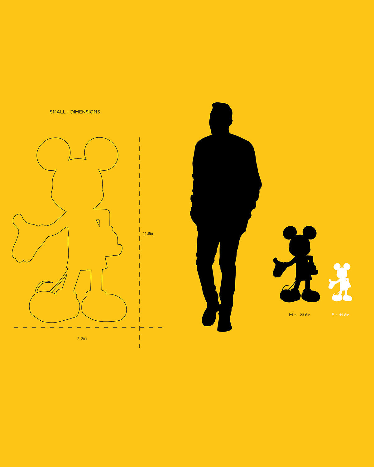 Mickey Welcome  Gold 12"