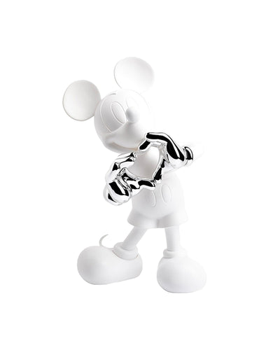 Mickey Mouse WITH LOVE White & Silver 12"