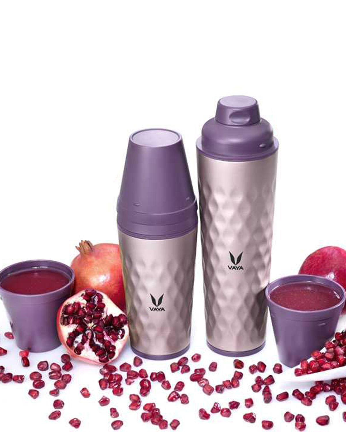 Vaya Drynk - 20.2 fl.oz - Purple - with Gulper Lid + 2 Cups