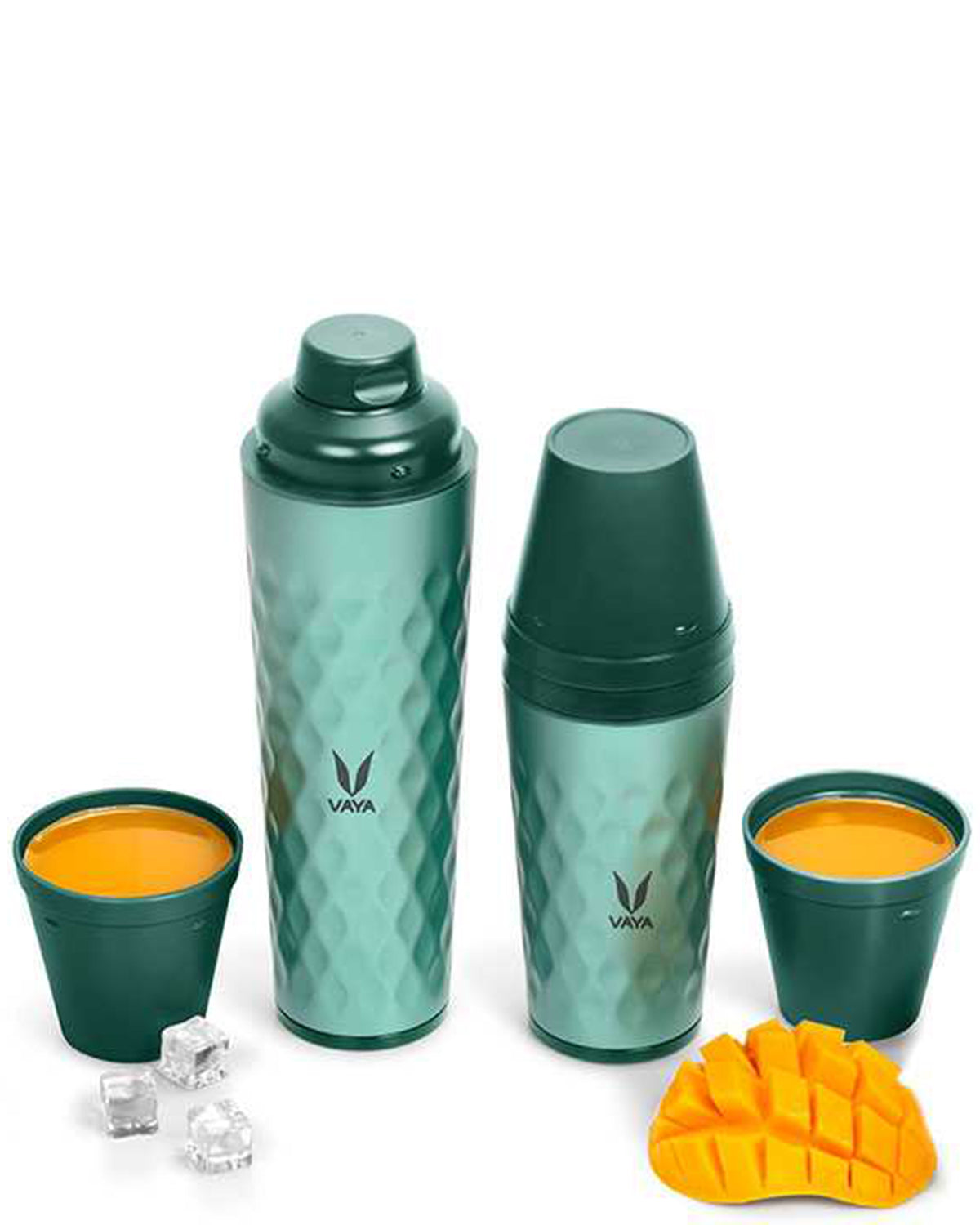 Vaya Drynk - 11.8 fl.oz - Green - with Gulper Lid + 2 Cups