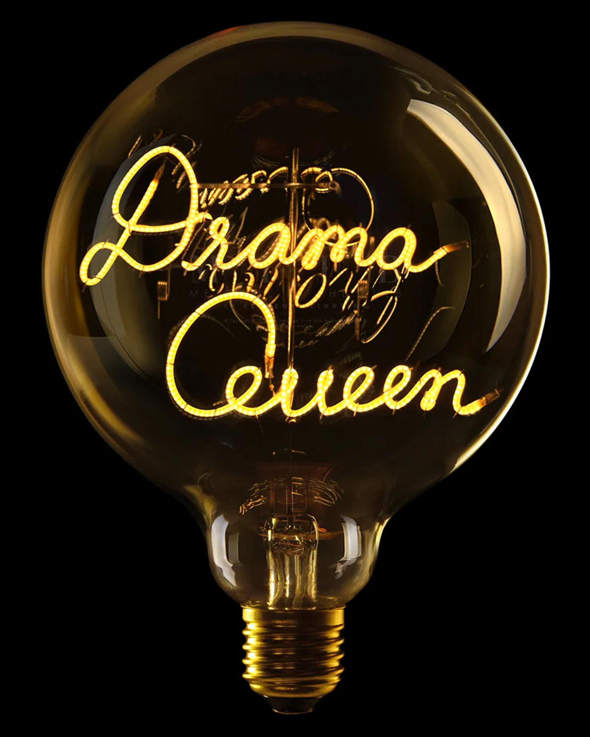 Bulb DRAMA QUEEN Amber with Base Table Lamp PORTABLE