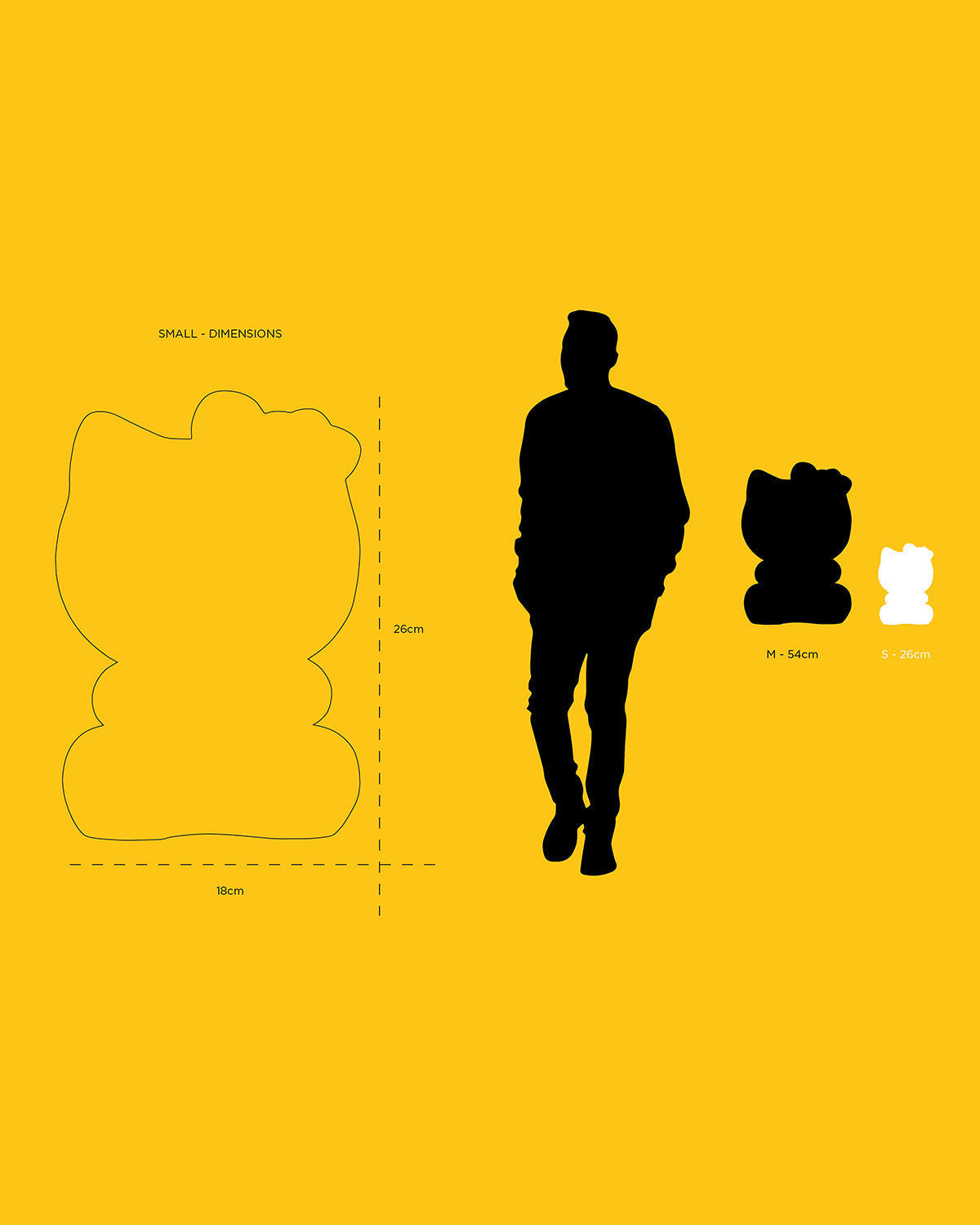 Hello Kitty APPLE Matt White with Pastel Pink Apple 10"