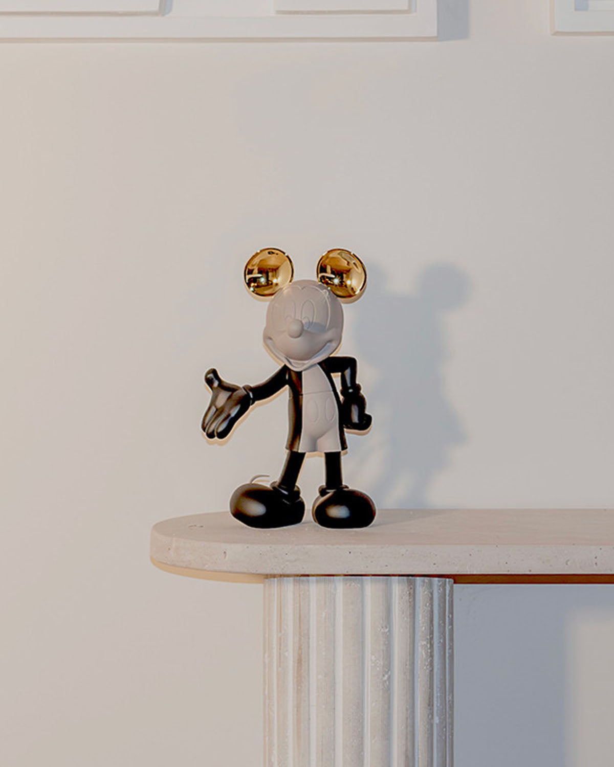 Mickey Mouse HOPPEN Taupe, Black & Gold 12in