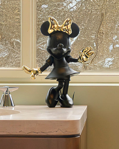 Minnie Mouse WELCOME Black & Gold 12"