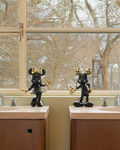 Mickey Mouse WELCOME Black & Gold 12"