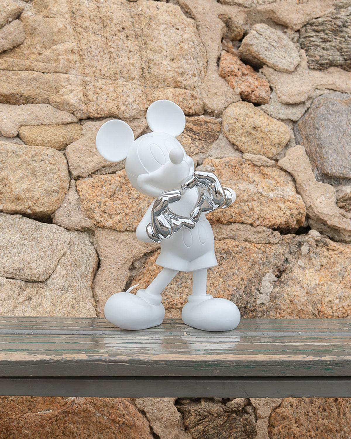 Mickey Mouse WITH LOVE White & Silver 12"
