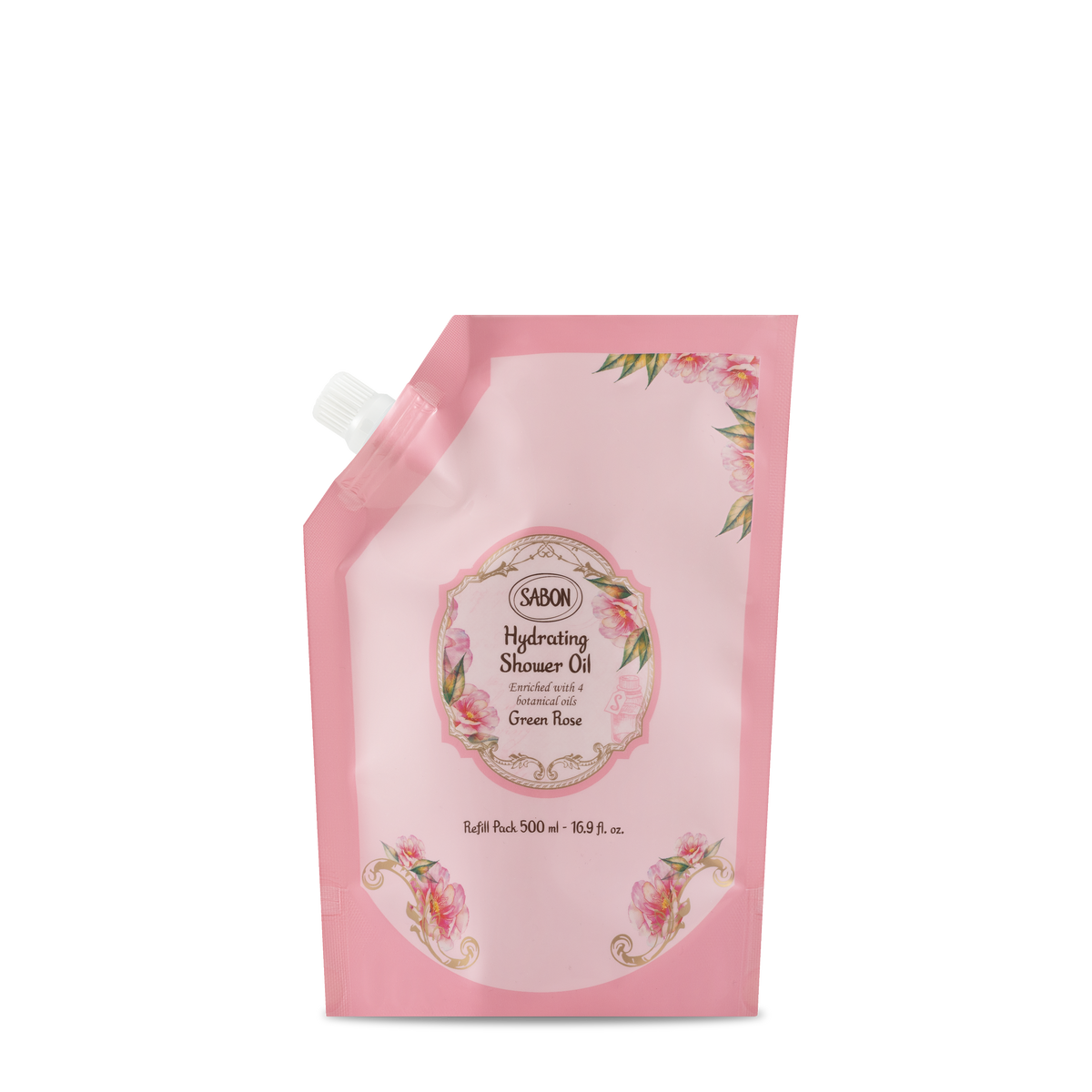 Hydrating Shower Oil Refill 500ml Green Rose