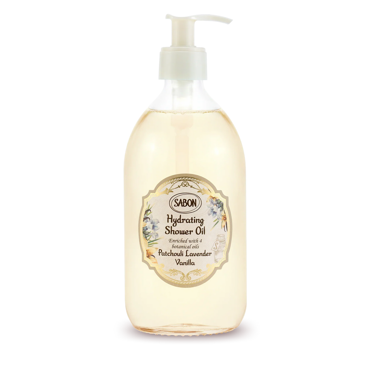 Hydrating Shower Oil 500ml Patchouli Lavender Vanilla