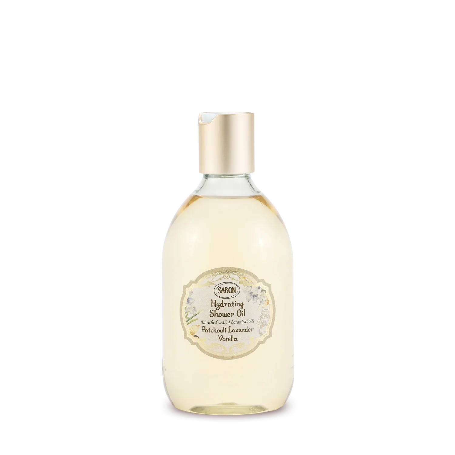 Hydrating Shower Oil 300ml Patchouli Lavender Vanilla
