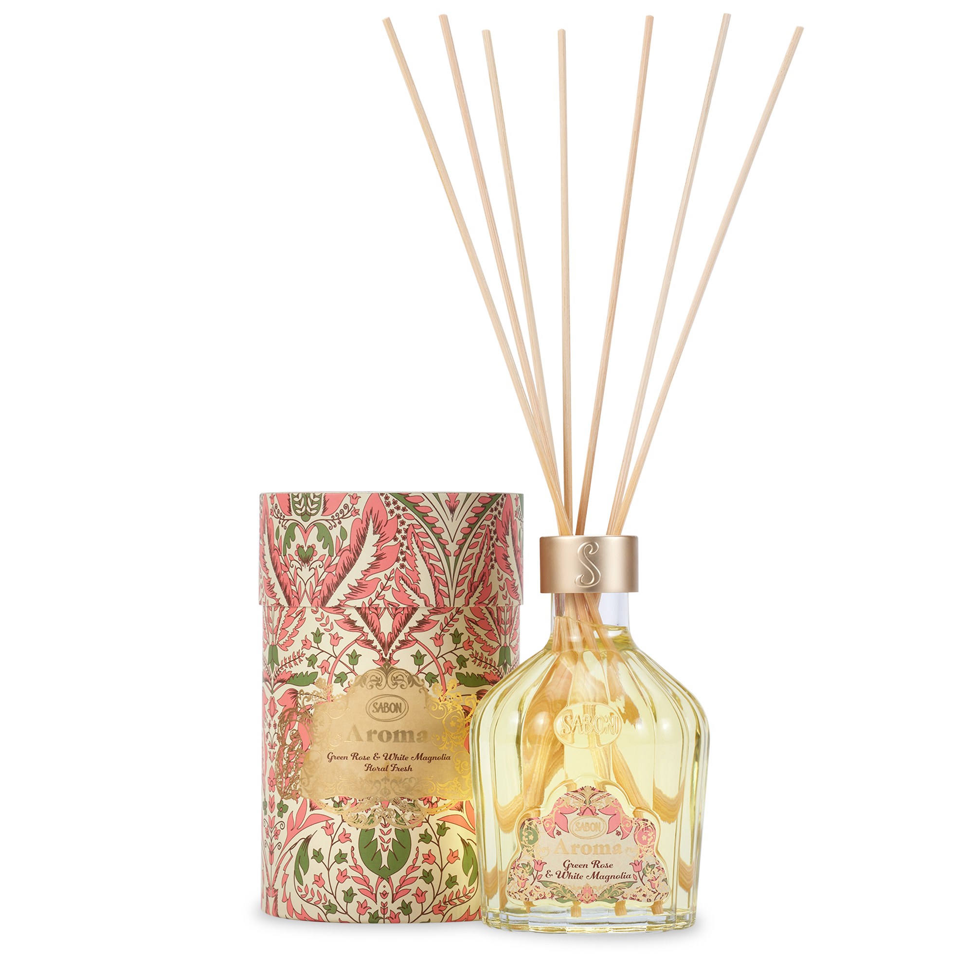 Aroma Reed Diffuser Green Rose & White Magnolia 8.3oz (245mL)