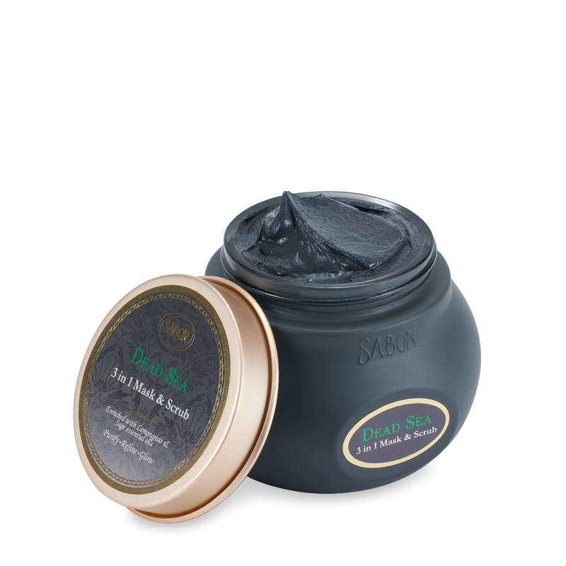3 in 1 Dead Sea Mask & Scrub Lemongrass Sage 7oz (200mL)
